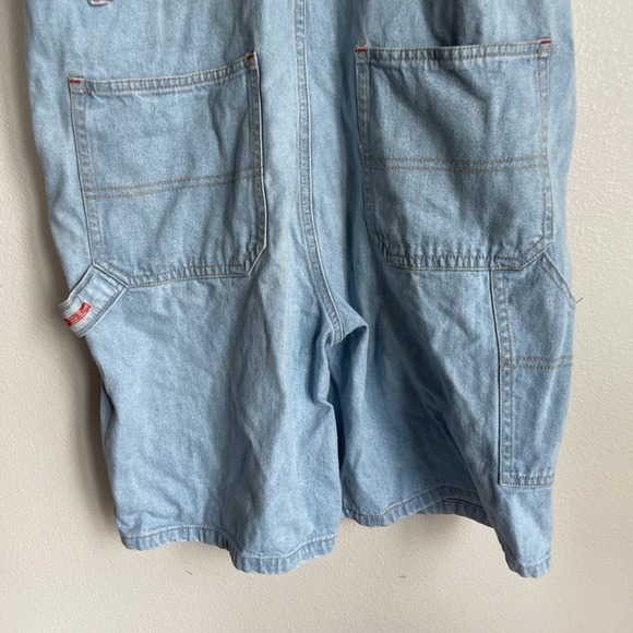 Vintage 90s Squeeze Denim Overall Shortalls Size‎ 6 - Picture 9 of 13